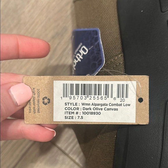 NWT TOMS Alpargata Combat Dark Olive Comfort Foam Insoles Canvas Shoes Size 7.5 - Picture 5 of 12